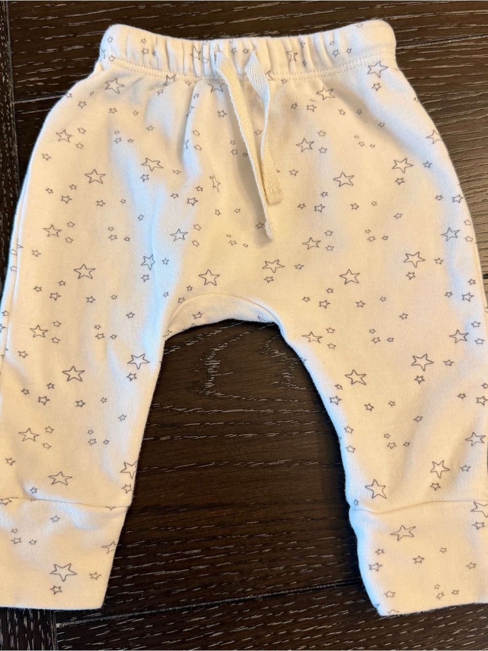 Quincy Mae Baby White Star Print Pants Gender Neutral 3-6 Months Jogger